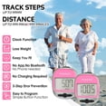 thumbnail image 6 of PINGKO Best Pedometer for Walking Accurately Track Steps Multi-Function Portable Sport Pedometer Step/Distance/Calories Counter Fitness Tracker - Pink, 6 of 10
