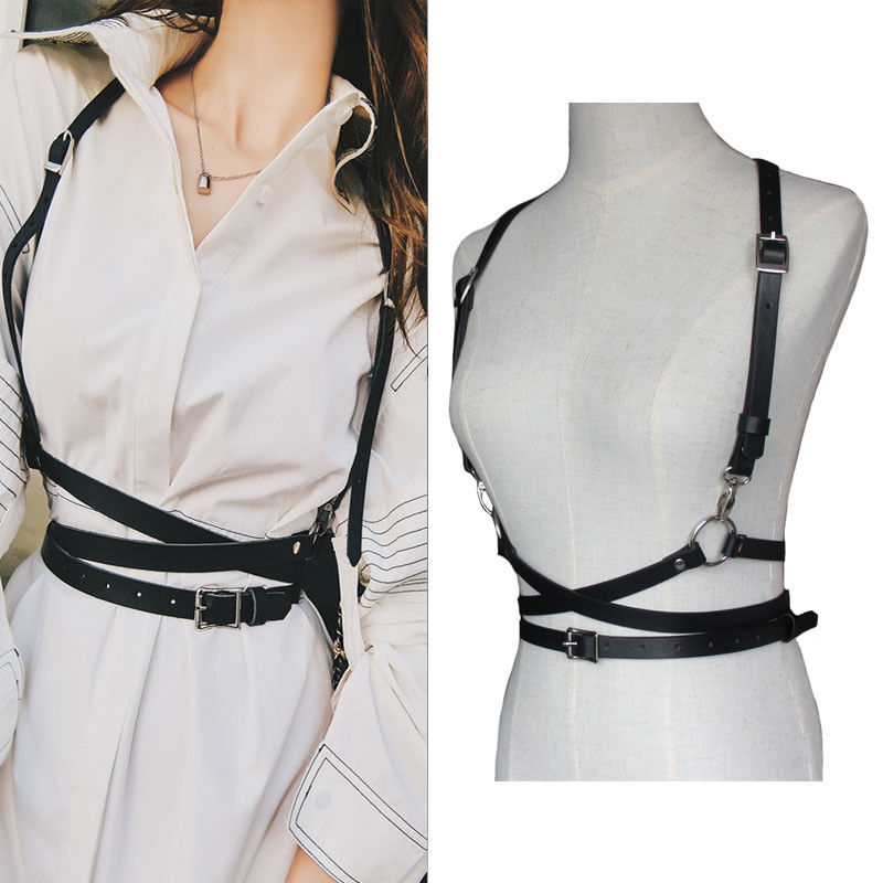 Women Belts Elegant Ladies Faux Leather Vest Chest Body Harness Adjustable  Strap Waistband Slim Fit Clothing Accessories - Walmart.com