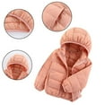 thumbnail image 1 of AJZIOJIRO Kids Hooded down Jacket Zipper Puffer Outerwear Coat Classic Solid Color Lightweight down Jacket for 2-14 Years Old, 1 of 8