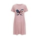 thumbnail image 4 of Camisón corto de talla grande para mujer, camisón de manga corta con estampado de pecho a la moda, camisón para mujer, 4 of 5