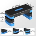 thumbnail image 3 of Soozier Aerobic Exercise Step Platform, Adjustable Aerobic Stepper, Blue, 3 of 10