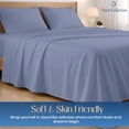 thumbnail image 4 of Dee's Collection 800 TC 4 Piece Sheet Set 15 Inch Deep pocket 100% Egyptian Cotton Full-XL Size, Mediterranean Blue Color, 4 of 6