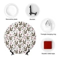 thumbnail image 4 of Picia Flowe Rooster Pattern Bone China Decorative Plate – Wall Decor with Stand and Adhesive, Elegant Ornament for Living Room, Office, or Entryway-6in, 4 of 6