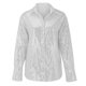 thumbnail image 2 of Blusa sexy con cuello en V y lentejuelas para mujer: top de manga larga con pliegues en el ombligo, corte holgado para fiestas/uso diario, tejido de poliéster con lentejuelas, 2 of 2