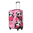thumbnail image 2 of Disketp Panda Heart Valentine Pink Elastic Travel Luggage Cover Travel Suitcase Protective Cover For Trunk Case Apply To 18''-32'' Suitcase Cover (Luggage not included)-X-Large, 2 of 9