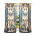thumbnail image 2 of Cat Magic Array Lion Blackout Curtains Thermal Insulation 63 inch Grommet for Bedroom Living Room Bathroom Kitchen Windows 2 Pack, 2 of 6