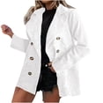 thumbnail image 1 of Chaqueta de traje pequeño de otoño e invierno con doble botonadura de Color liso para mujer a la moda Fridja po5420, 1 of 7