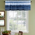 thumbnail image 4 of Blue Stripes Valances for Windows, Decorative Rod Pocket Window Valance Curtains, Watercolor Vintage Abstract Gradient Mottled Short Curtain Drapes for Kitchen/Living Room, 2 Panels, 42" W x 12" L, 4 of 8