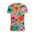 thumbnail image 5 of Idoravan Summer Blouses for Women Plus Size Fashionable Printed Short Sleeved T-shirt Top, 5 of 5