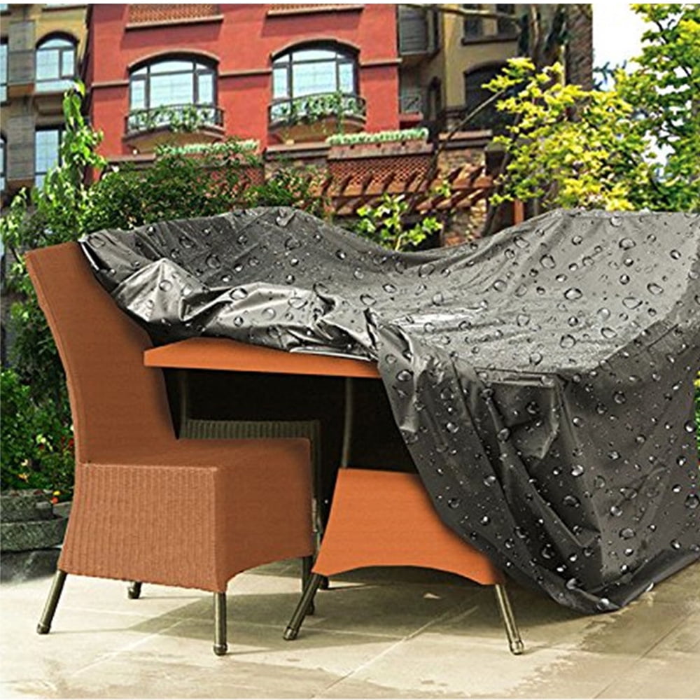 Rectangular Patio Cover for Furniture Set LDJZR Waterproof Patio Furniture Covers Outdoor Furniture Cover Color : Black, Size : 106.3X70.9X35 