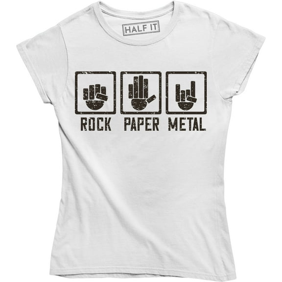 Rock Paper Metal Women's Rock Heavy Metal T-Shirt