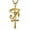 Gold, variant on Gold Stainless Steel Eye of Egypt Horus and Coptic Ankh Cross Religious Pendant Necklace 24" Figaro Chain (Silver)