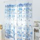 thumbnail image 3 of 100 x 200 cm Estampado floral Bufanda transparente Cortina transparente Voile Paneles de ventana Azul, 3 of 14