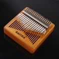 thumbnail image 3 of - Piano de con 17 teclas, regalo de madera para principiantes Amarillo kusrkot Piano de pulgar Kalimba 17 teclas, 3 of 8