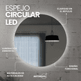 thumbnail image 3 of Espejo Led Luz Cálida Circular Diámetro 60 cm Imagen Hd, 3 of 6