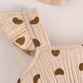 thumbnail image 4 of Xyant Toddler Baby Girl Clothes Knit Floral Fly Sleeve Tops Shorts Cute Summer Spring Outfits Infant Baby Girl Clothing Set (Khaki,9-12 Months), 4 of 7