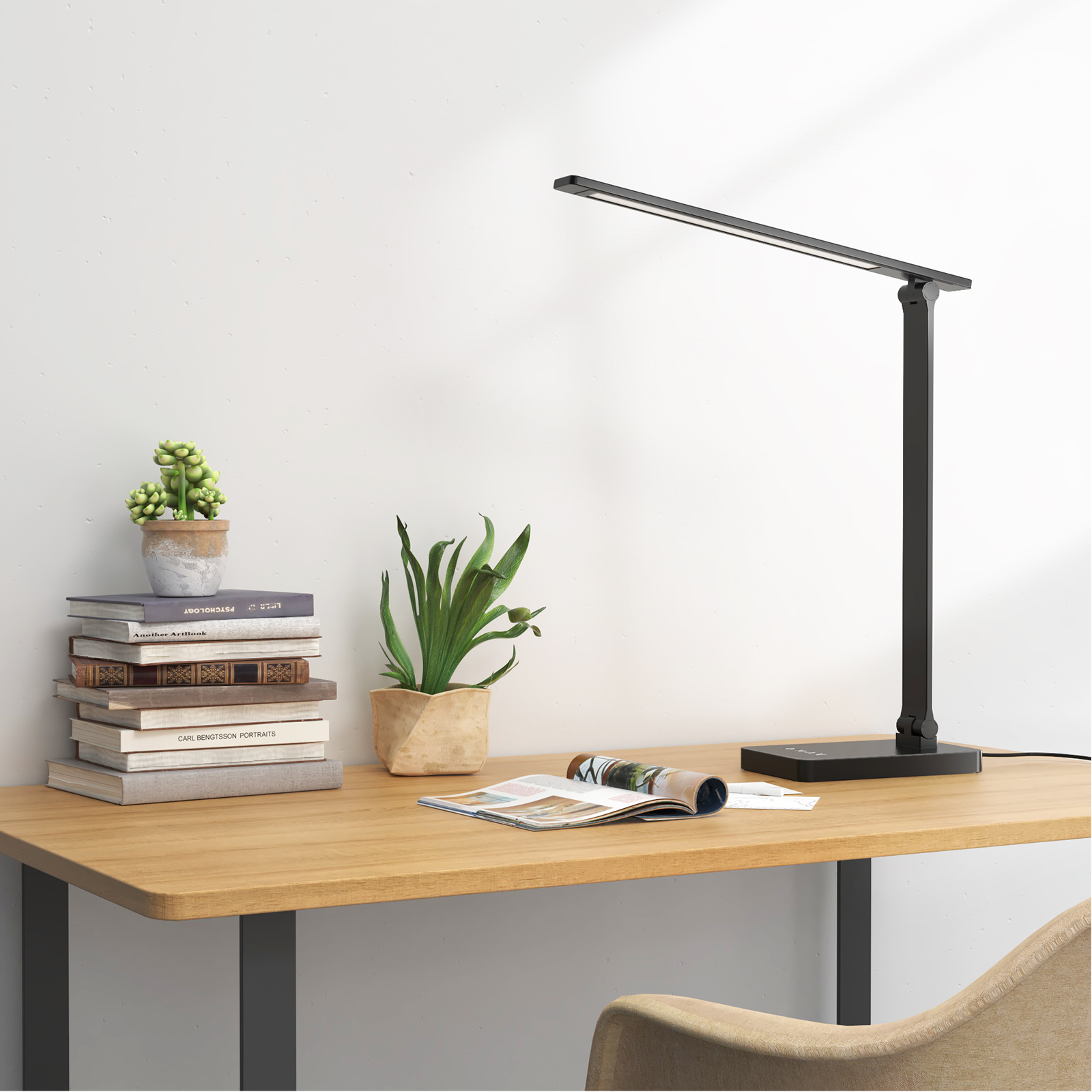 Lepro LED Dimmable Reading Desk Lamp with USB Charging Port photo 3