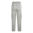 thumbnail image 5 of qolati Men's Fleece Cargo Sweatpants Open Bottom Stretch Elastic Waist Baggy Joggers Casual Loose Fit Athletic Drawstring Workout Gym Pants, 5 of 6