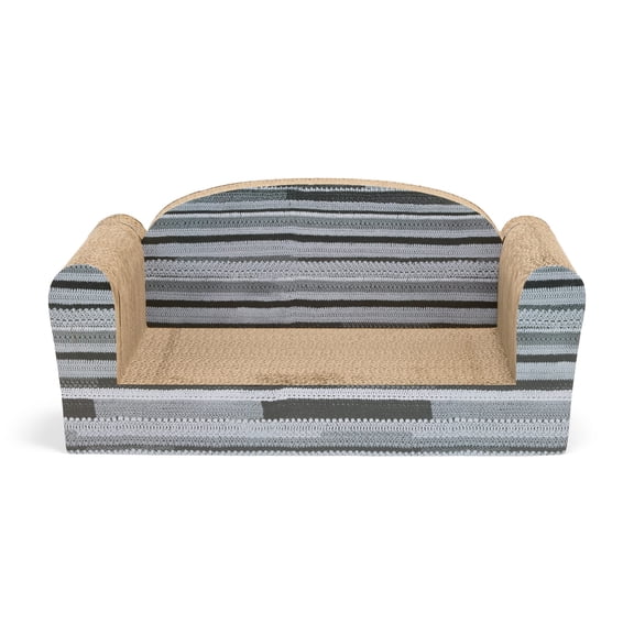 EveryYay Couch Cardboard Scratch for Cats 9" H Black & White