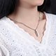 thumbnail image 5 of Collar con colgante de diamantes Collar con colgante de acero inoxidable Anillo de plata Forever Love para pareja Aniversario Navidad San Valentín Para él y para ella Fixer para hombres, 5 of 5