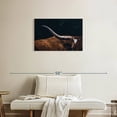 thumbnail image 2 of Elephant Stock Cow Texas Longhorn Wall Art - Horizontal Canvas Wall Art - Living Room Wall Decor - Animal Canvas - Black And Green Decor - 30" x 20", 2 of 8