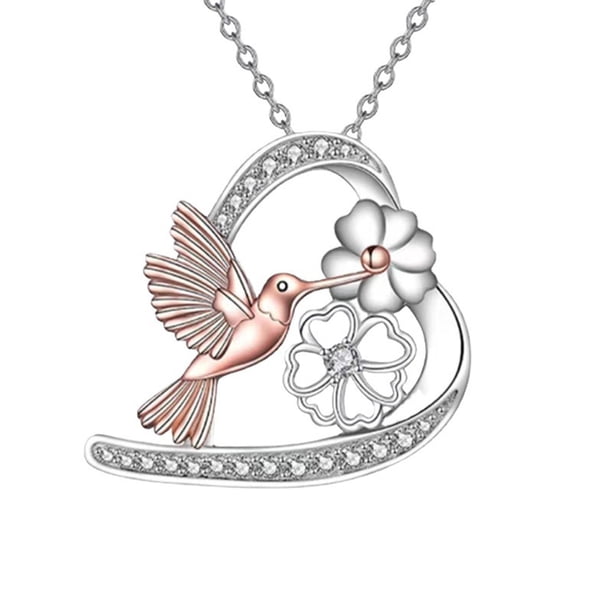Verano Pájaro Colgante Collar Femenino Nichos Diseño Flor Joyería
