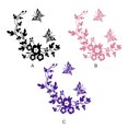 thumbnail image 3 of Yuarrent Adhesivo de pared mariposas flor vid papel ligero cómodo papel pintado impermeable a prueba de decoloración accesorio para el hogar Decoración del hogar Rosado Yuarrent HA078021-02, 3 of 6