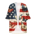 thumbnail image 5 of Guluxicc Women 4th of July Kimono Cardigan Open Front Lightweight Boho Beach Cover Up Casual Loose Summer Vacation Cardigans, 5 of 5