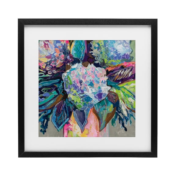 Stupell Industries Love That Gives Bouquet Black Framed Print Under Glass, design by Jeanette Vertentes