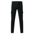 thumbnail image 1 of B91xZ Mens Ripped Jeans High Waist Straight Leg Denim Pants,Black XL, 1 of 5
