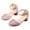Pink, variant on ZACPNCV Girls Sandals Close Toe Cute Bow Princess Girls High Heels Sparkly Summer Dress Shoes Sandals for Toddler Beige 4.5-5 Years