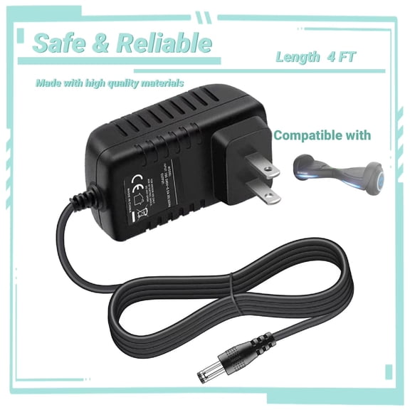 Yolmary 29.4V AC/DC Adapter Charger Compatible with Gotrax Model FX3 VIPRB-FX3 25.2V 2.0Ah Li-ion Battery Fluxx FX-F3-BLACK FX-F3-BLK FX-F3-BLU FX-F3-PIN FX-F3-TEA 29.4VDC 0.4A Power Supply Cord PSU