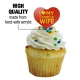 thumbnail image 3 of I Love My Chinese Wife Heart Love Cupcake Picks Toppers Decoration Set of 6, 3 of 6