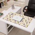 thumbnail image 3 of Long Mouse Pads for Desk,Beige Cow Flower Pattern Desk Mats on Top Of Desks, Desk Mouse Pad Extra Large with 3mm Non-Slip Base and Stitched Edge for Gaming,Office,Work,Home 31.5"x15.7", 3 of 6