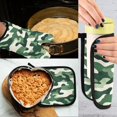 thumbnail image 5 of Yayeee Oven Mitts and Pot Holder Set of 4 Heat Resistant Kitchen Gloves Baking Hot Pad, Light Green Camouflage Design, 5 of 5