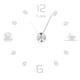 thumbnail image 3 of Reloj de pared grande y moderno sin marco, pegatina de superficie de espejo para decoración de habitación, oficina y hogar, color plateado, 3 of 5