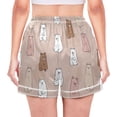 thumbnail image 2 of Women's Silk Pajama Shorts Naughty and Cute Bear Pajama Shorts Women's Casual Pajama Shorts with Pockets, 2 of 6