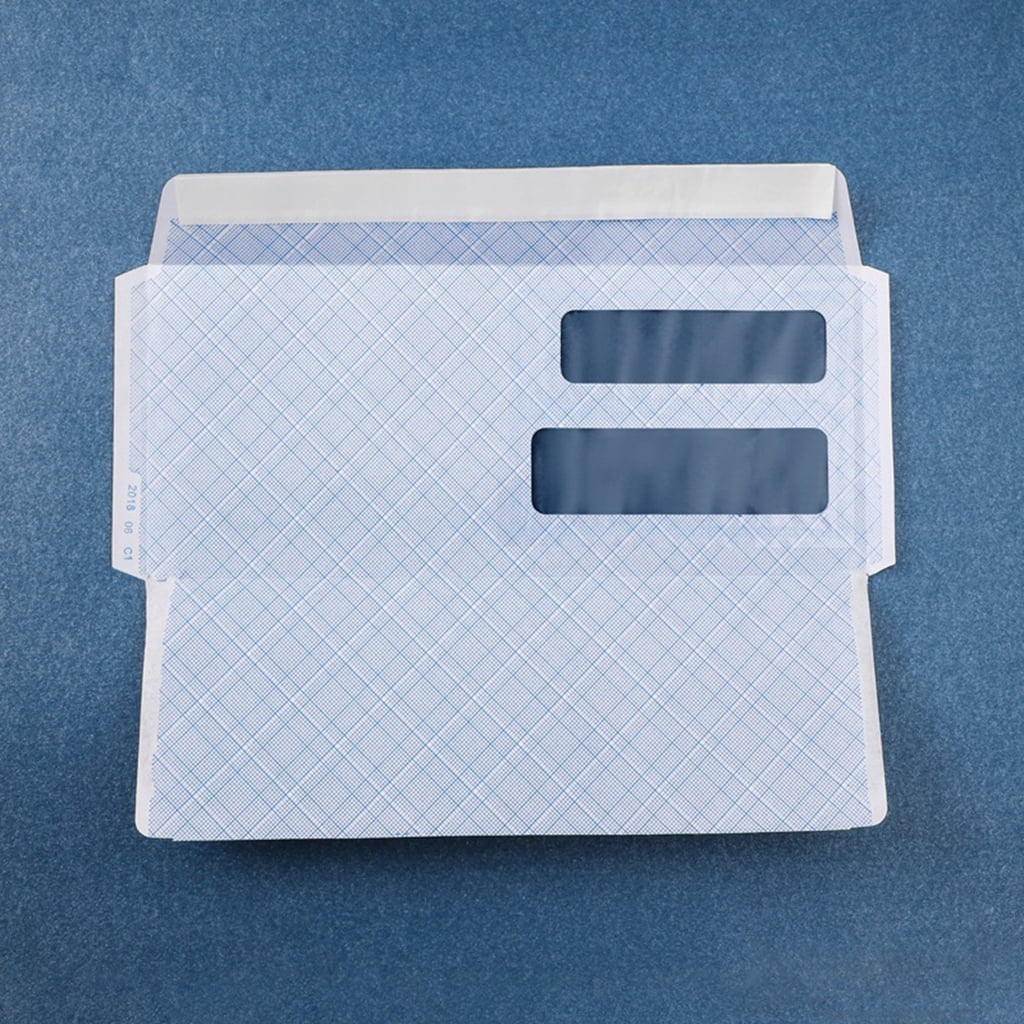 Zeiwohndc Office Confidential Mail Envelopes Double Window Security Texture White Paper