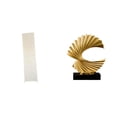 thumbnail image 1 of Lámpara de pie con pantalla de papel ondulado, escultura abstracta, figura de resina, cubierta de luz para sala de estar, dormitorio, decoración del h, 1 of 8