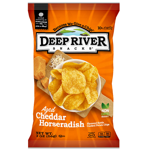 Aged Cheddar Horseradish Kettle Chips, 2oz, 24 Ct