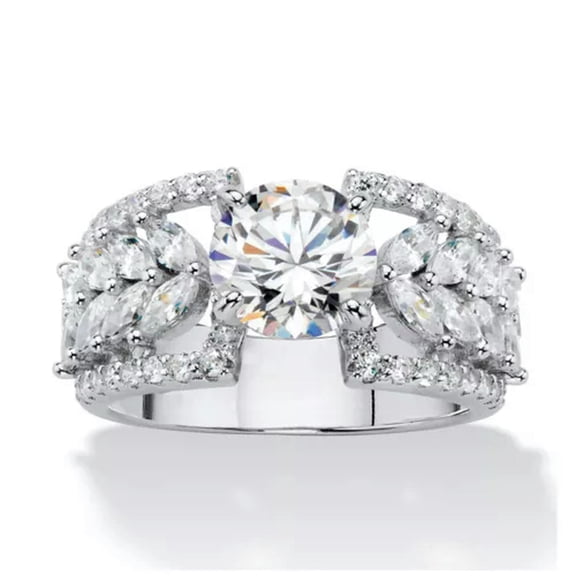Pretty 925 Silver Rings Cubic Zircon Women Wedding Engagement Jewelry Sz 6-10