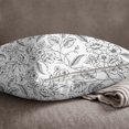 thumbnail image 3 of S4Sassy White Cotton Poplin Floral Print Square Pillow Case 2 Pcs Cushion Cover Home Decor-12 x 12 Inches, 3 of 4