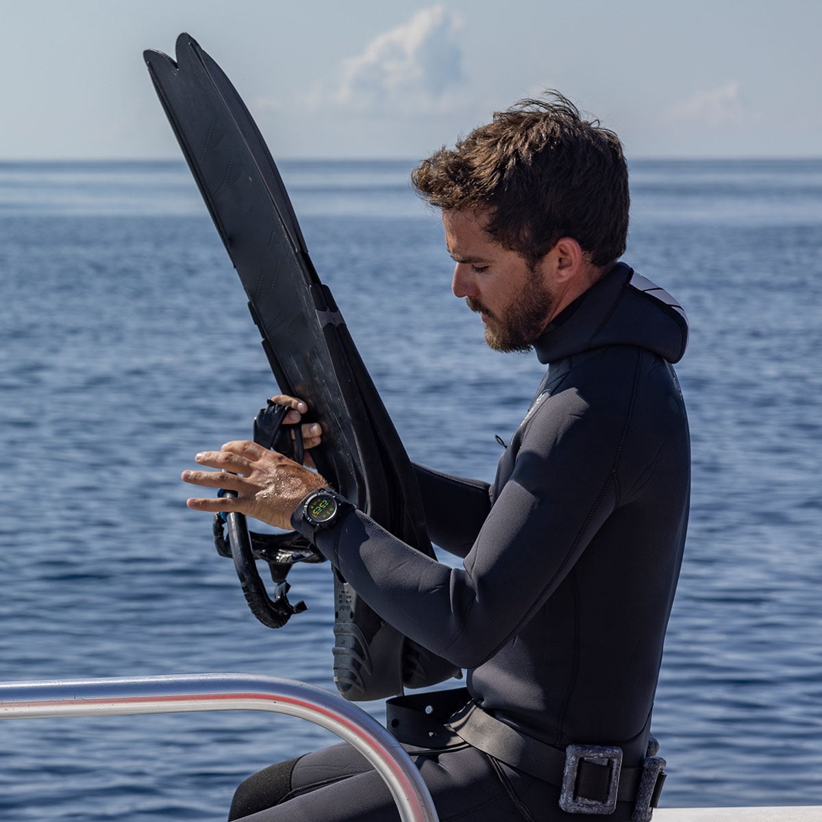 Garmin Descent G2 (Black with Black Band) AMOLED Dive Computer Watch Bundle with PlayBetter Dry Bag Pack