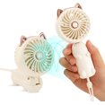 thumbnail image 1 of Ventilador portátil de mano, mini ventilador USB con batería recargable y 3 velocidades, lindo pequeño ventilador eléctrico para niñas/mujeres/niños de viaje plegable, 1 of 7