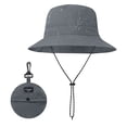 thumbnail image 2 of TRUBKH Womens Bucket Hats Wide Brim Sun Hat Rain Hats for Women Packable Hats Sun Hat Rain Hats Sunshade Hat Hiking Hats Lightweight Hiking Hat Outdoor Hat Women's Sun Hat Gray One Size, 2 of 8