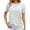 Waffle Knit Top White, variant on TrendOFT Waffle Knit Tops for Women 2026 Spring Summer Crew Neck Short Sleeve Shirts Casual Solid Women's Blouses Basic Tee Black L