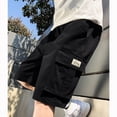 thumbnail image 1 of Pantalones cortos de verano para hombre, finos, holgados, de cinco puntos, informales, deportivos, de tendencia, para uso exterior, estilo Hong Kong, para hombre, 1 of 3
