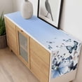thumbnail image 4 of Blue Butterflies Table Runner - 72 Inch Long, Kitchen Dining Table Runner Dresser Scarves, Elegant Pastoral Watercolor Farmhouse Decor for Coffee Tables Wedding Party Banquet, 4 of 8