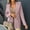 Pink, variant on Blmnix Casual Jackets for Women White Blazer Work Long Sleeve Solid Long Suit Teens Tops 2024