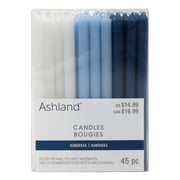 4.5" Blue & White Hanukkah Taper Candles by Ashland, 45ct.-Christmas Candles